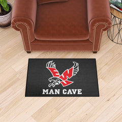 Eastern Washington Eagles Man Cave Starter Mat Accent Rug - 19in. x 30in., Black - Eastern Washington