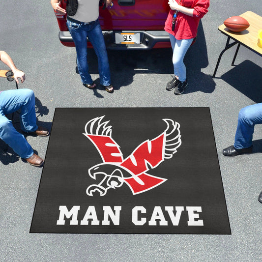 Eastern Washington Eagles Man Cave Tailgater Rug - 5ft. x 6ft., Black - Eastern Washington