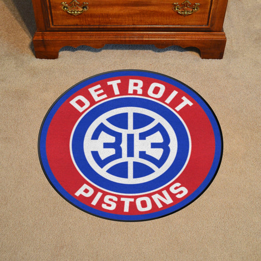 Detroit Pistons Pistons Roundel Rug - 27in. Diameter - Detroit Pistons