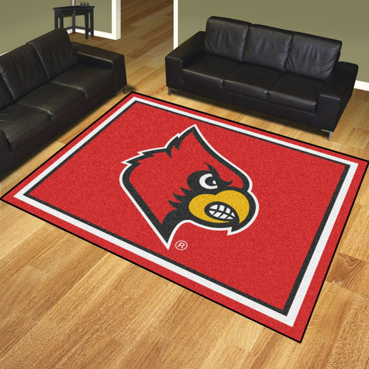 Louisville Cardinals 8ft. x 10 ft. Plush Area Rug - Louisville
