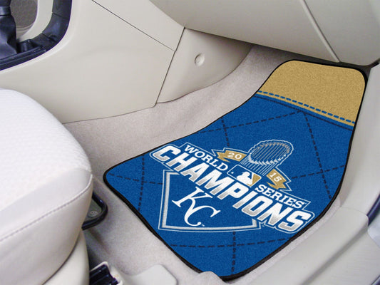 Kansas City Royals 2015 MLB World Series Champions Front Carpet Car Mat Set - 2 Pieces - Kansas City Royals