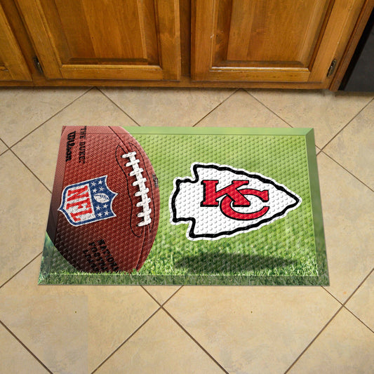 Kansas City Chiefs Rubber Scraper Door Mat - Kansas City Chiefs