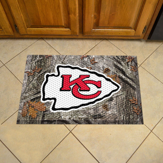 Kansas City Chiefs Rubber Scraper Door Mat Camo - Kansas City Chiefs
