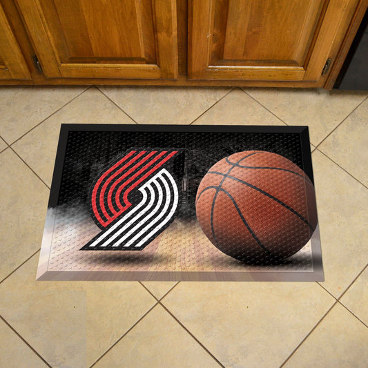Portland Trail Blazers Rubber Scraper Door Mat - Portland Trail Blazers
