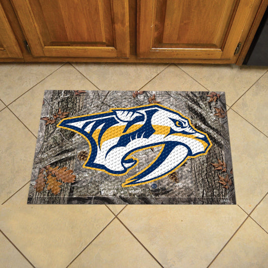 Nashville Predators Rubber Scraper Door Mat Camo - Nashville Predators