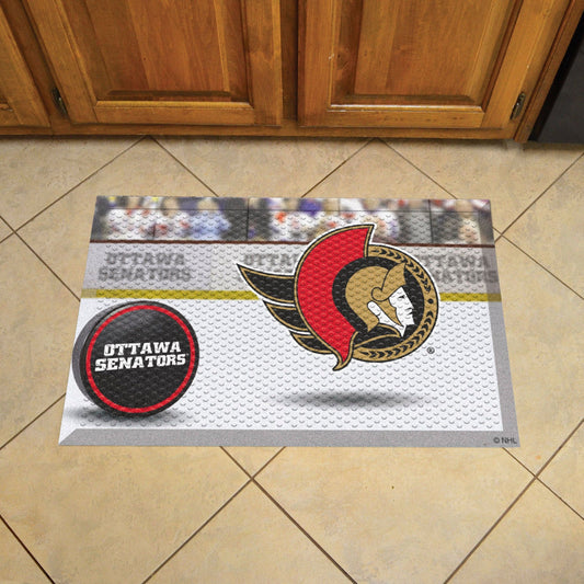 Ottawa Senators Rubber Scraper Door Mat - Ottawa Senators