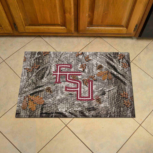 Florida State Seminoles Rubber Scraper Door Mat Camo - Florida State