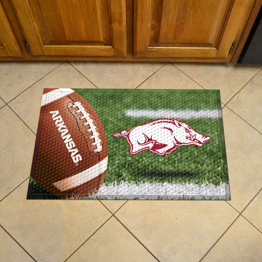 Arkansas Razorbacks Rubber Scraper Door Mat - Arkansas