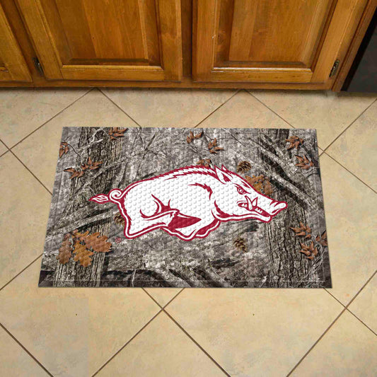 Arkansas Razorbacks Rubber Scraper Door Mat, Camo Color - Arkansas