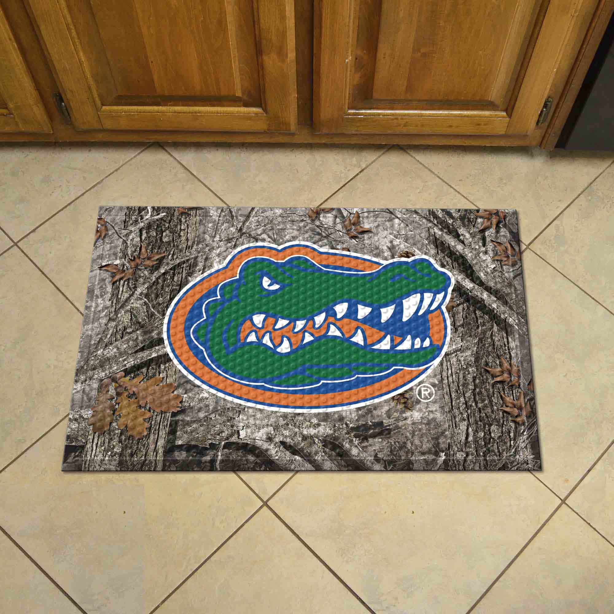 Florida Gators Rubber Scraper Door Mat Camo - Florida