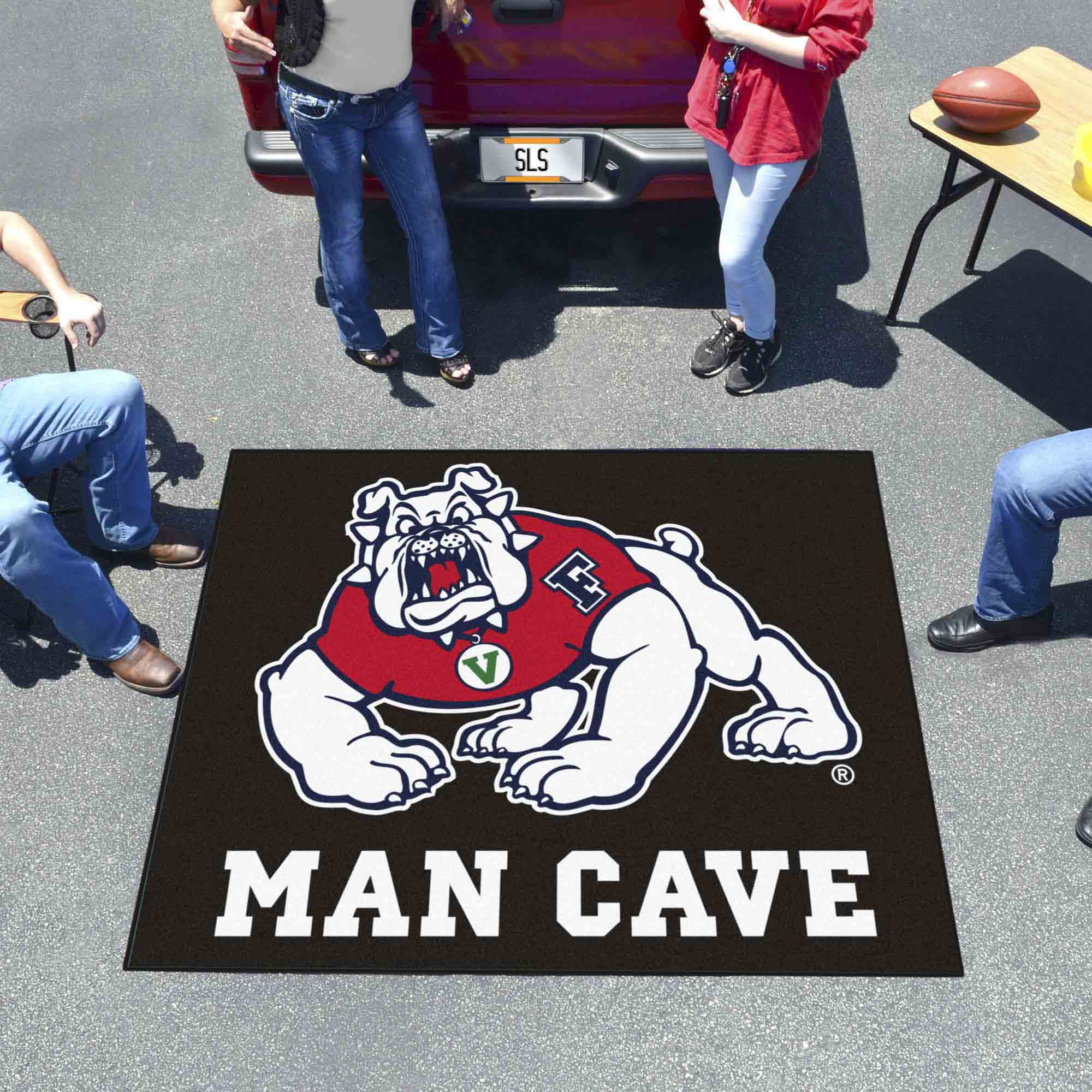 Fresno State Bulldogs Man Cave Tailgater Rug - 5ft. x 6ft., Black - Fresno State
