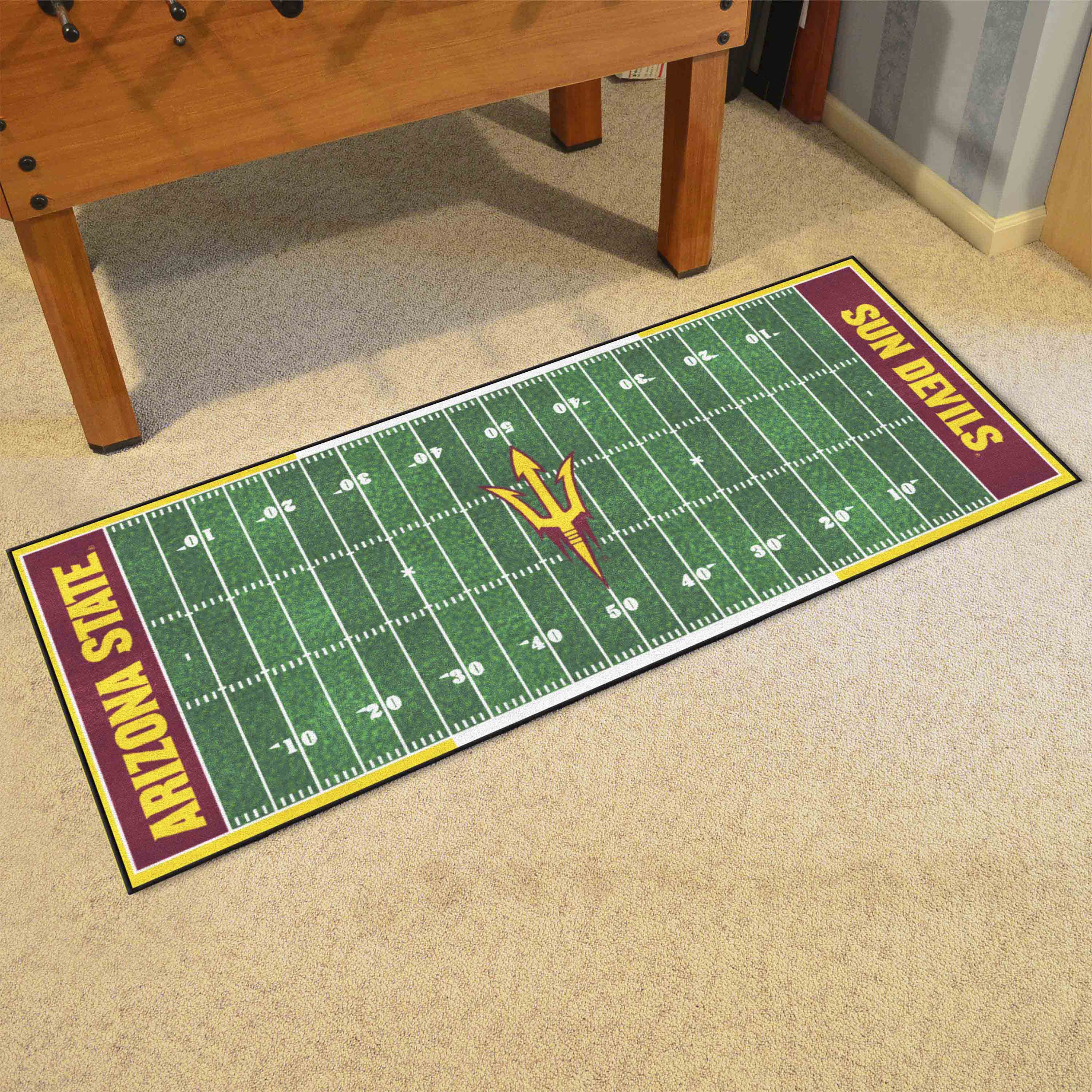 Arizona State Sun Devils Field Runner Mat - 30in. x 72in., Pitchfork Logo - Arizona State