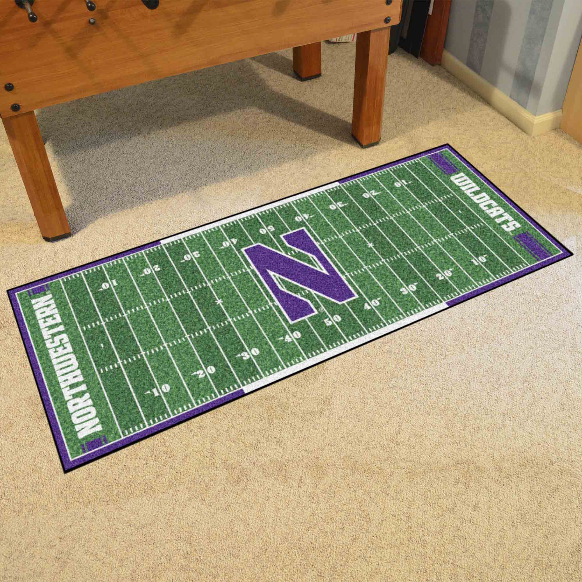 Northwestern Wildcats Field Runner Mat - 30in. x 72in. - Northwestern