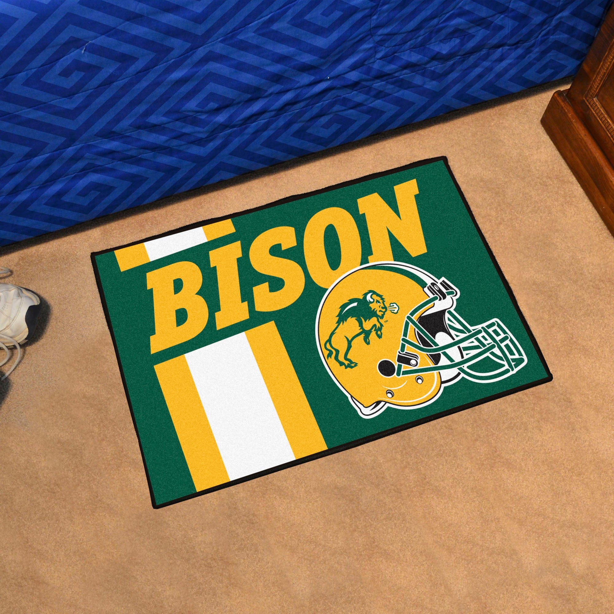 North Dakota State Bison Starter Mat Accent Rug - 19in. x 30in., Uniform Design - North Dakota State