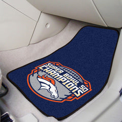 Denver Broncos Front Carpet Car Mat Set - 2 Pieces, 2016 Super Bowl L Champions - Denver Broncos