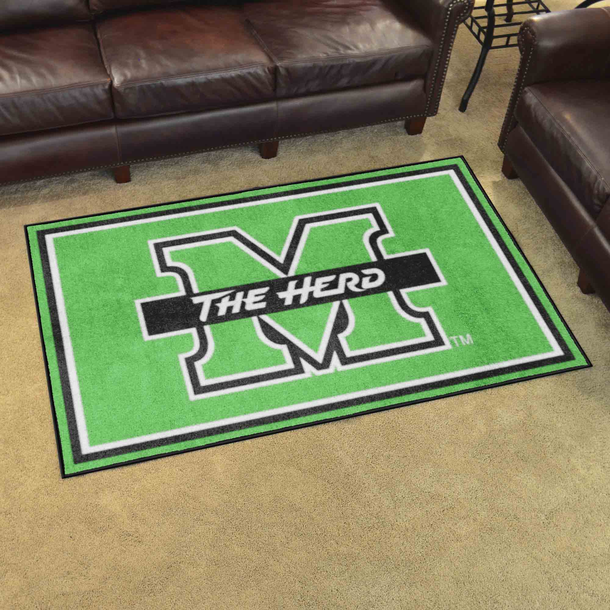 Marshall Thundering Herd 4ft. x 6ft. Plush Area Rug - Marshall