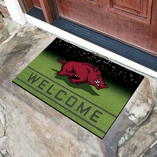 Arkansas Razorbacks Rubber Door Mat - 18in. x 30in. - Arkansas