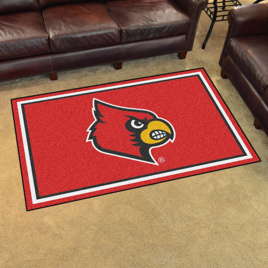 Louisville Cardinals 4ft. x 6ft. Plush Area Rug - Louisville