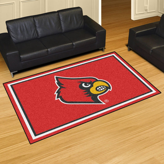 Louisville Cardinals 5ft. x 8 ft. Plush Area Rug - Louisville