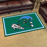 Tulane Green Wave 4ft. x 6ft. Plush Area Rug - Tulane