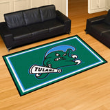 Tulane Green Wave 5ft. x 8 ft. Plush Area Rug - Tulane