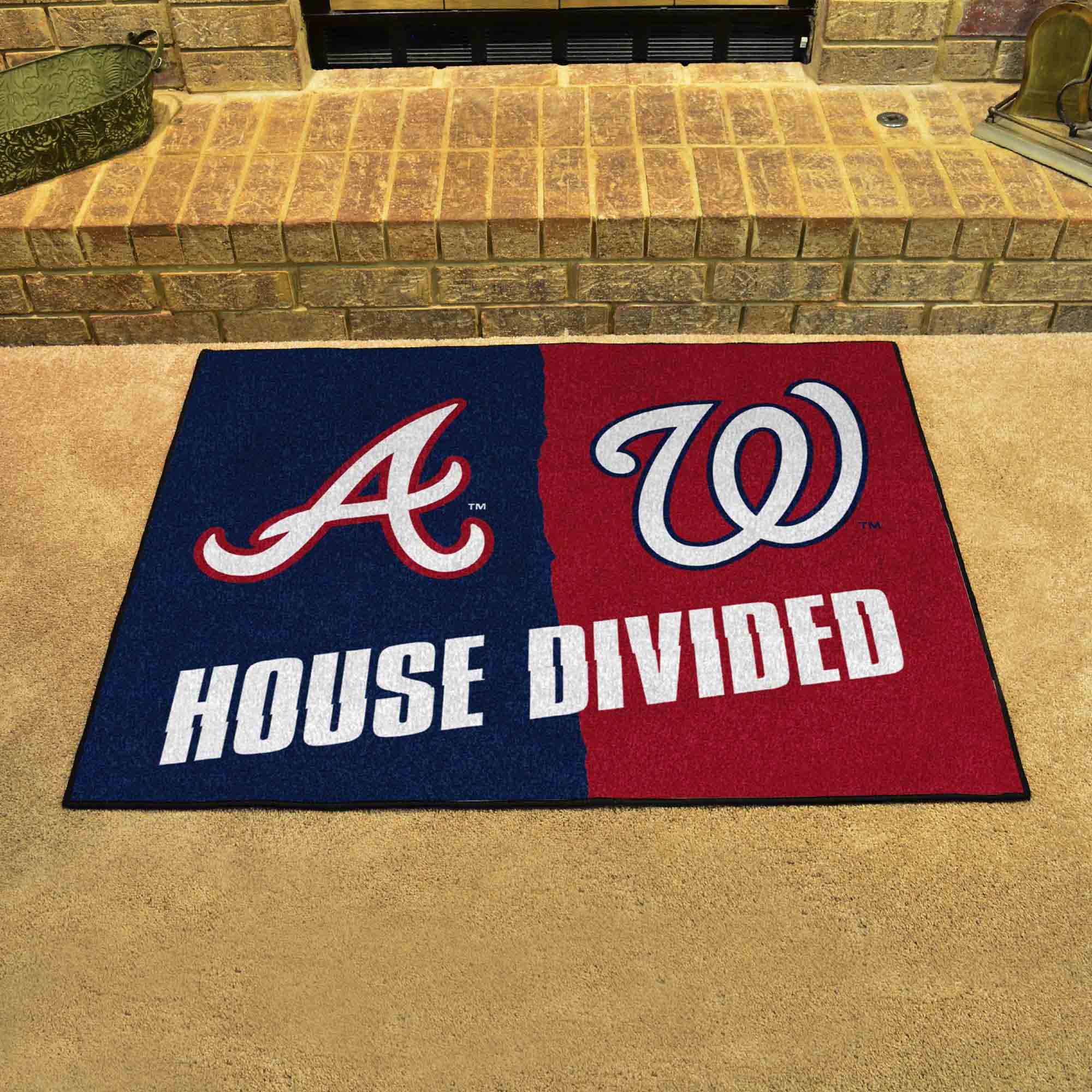 MLB House Divided - Braves / Nationals House Divided Rug - 34 in. x 42.5 in.