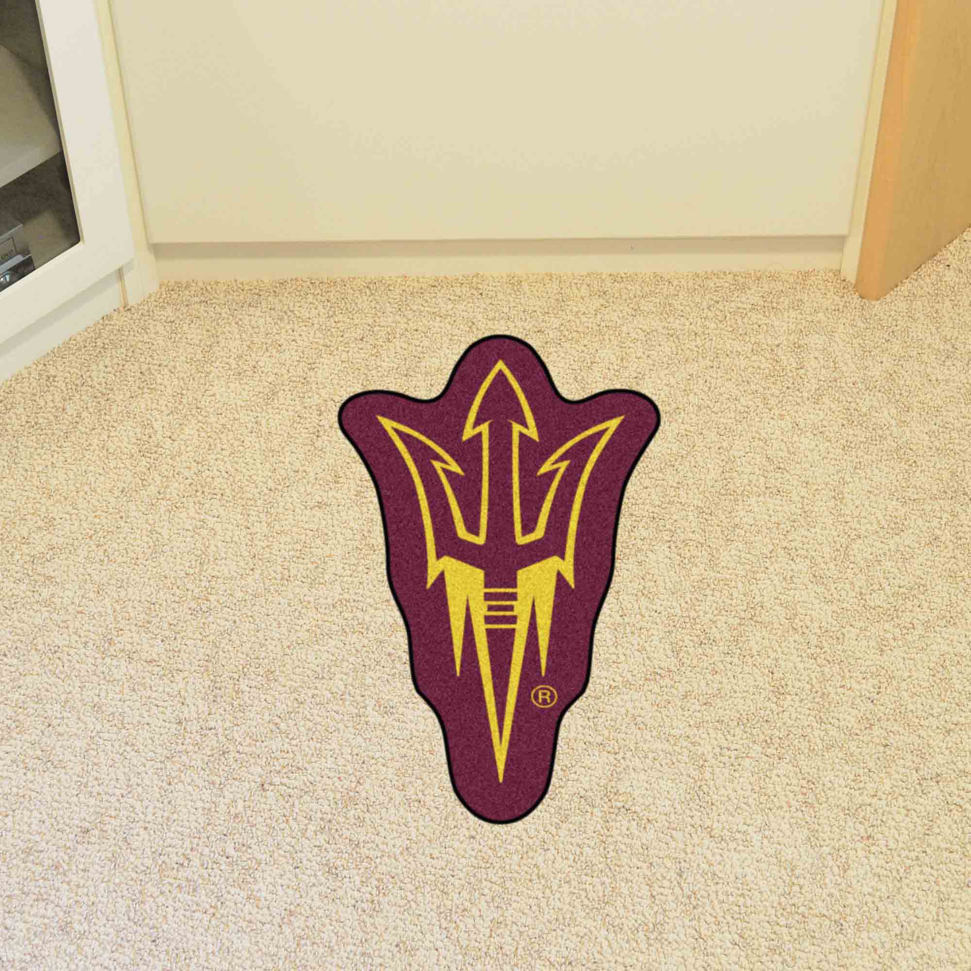 Arizona State Sun Devils Mascot Rug, Pitchfork Logo - Arizona State