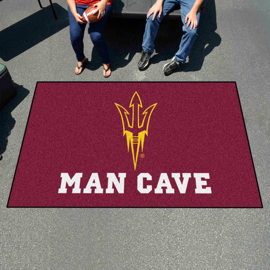 Arizona State Sun Devils Man Cave Ulti-Mat Rug - 5ft. x 8ft., Pitchfork Logo - Arizona State