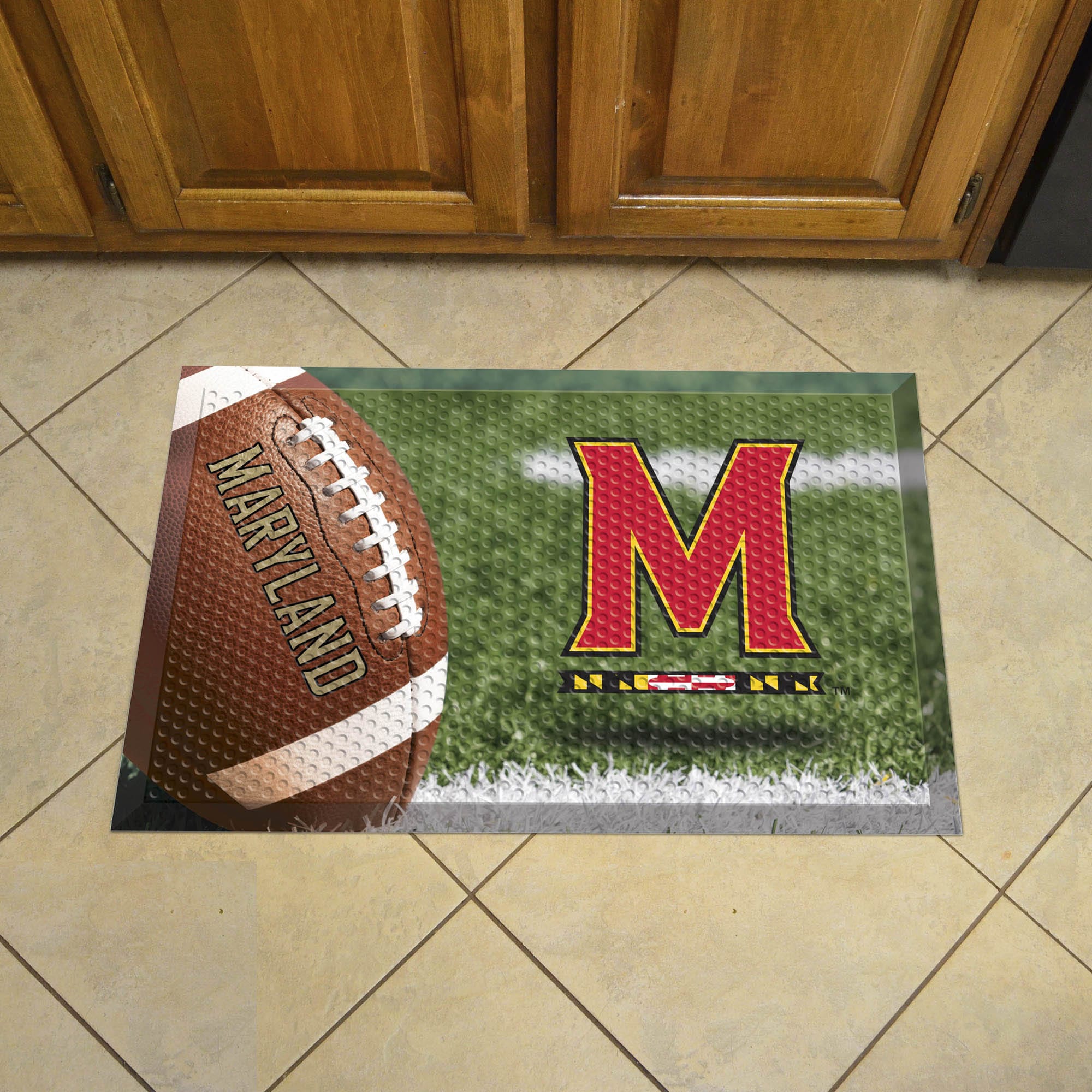 Maryland Terrapins Rubber Scraper Door Mat - Maryland