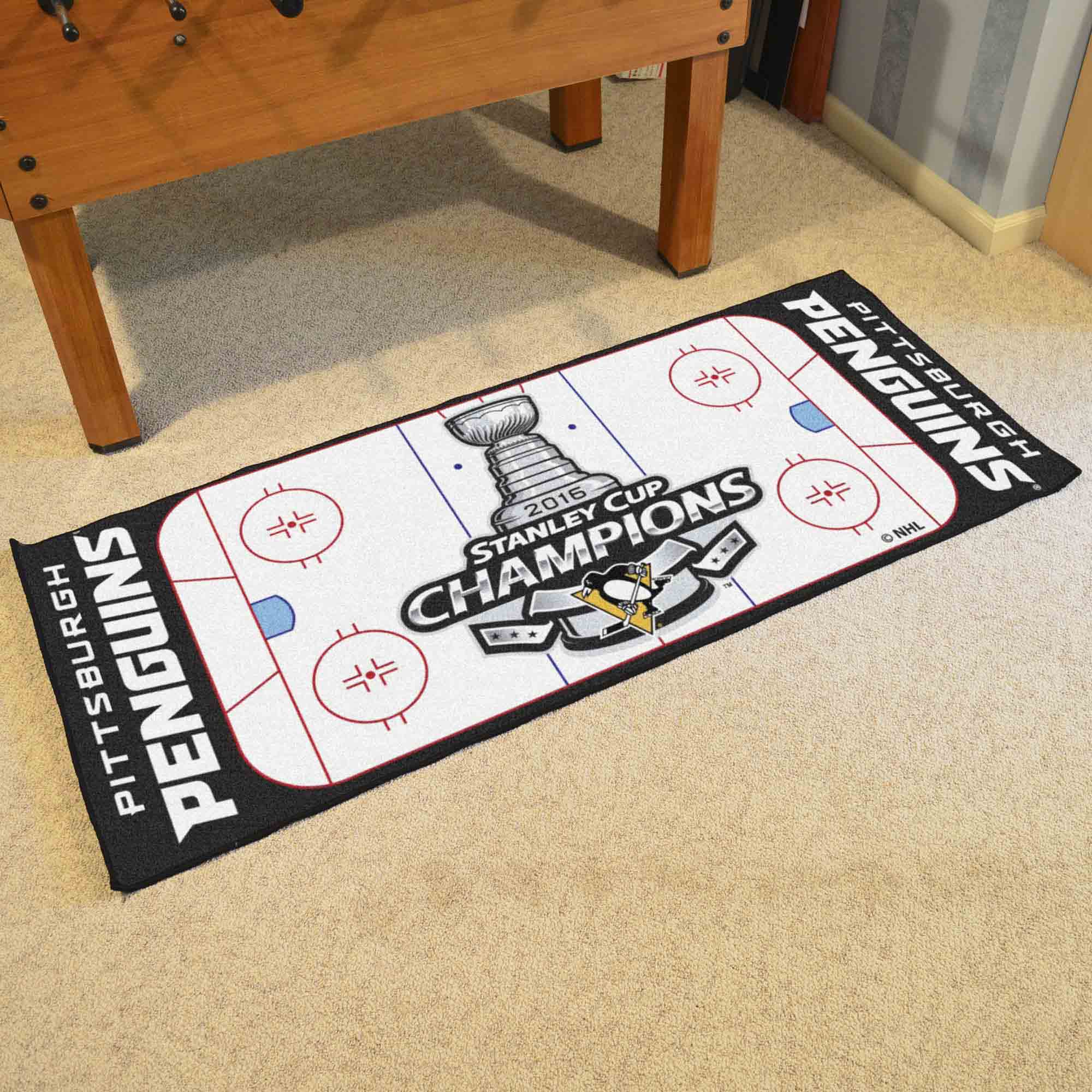 Pittsburgh Penguins Field Runner Mat - 30in. x 72in., 2016 NHL Stanley Cup Champions - Pittsburgh Penguins