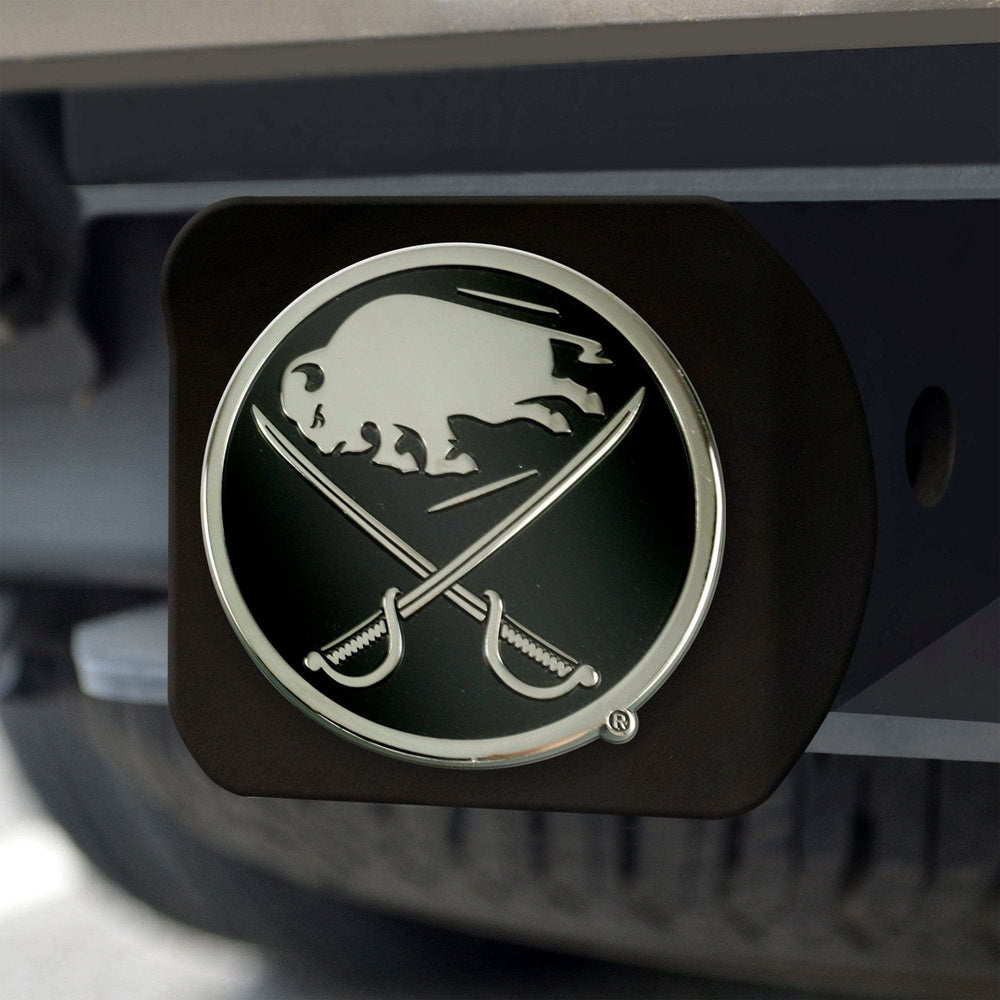 Buffalo Sabres Black Metal Hitch Cover with Metal Chrome 3D Emblem - Buffalo Sabres - Flyclothing LLC