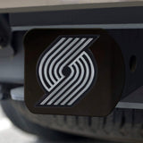 Portland Trail Blazers Black Metal Hitch Cover with Metal Chrome 3D Emblem - Portland Trail Blazers - Flyclothing LLC