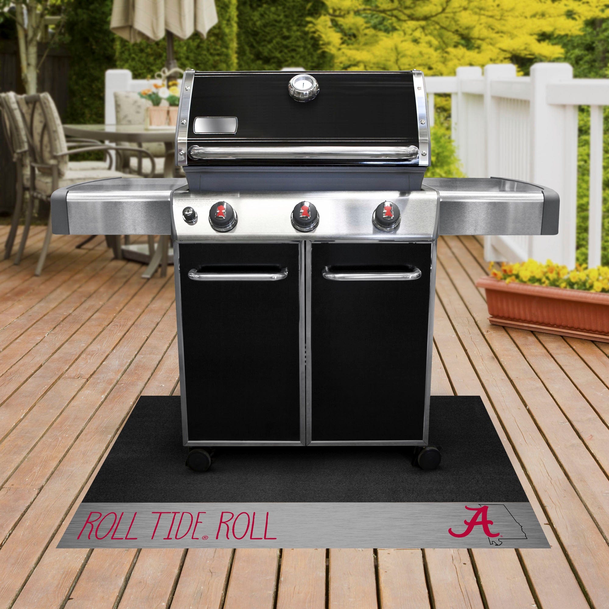 Alabama Crimson Tide Southern Style Vinyl Grill Mat - 26in. x 42in. - Alabama