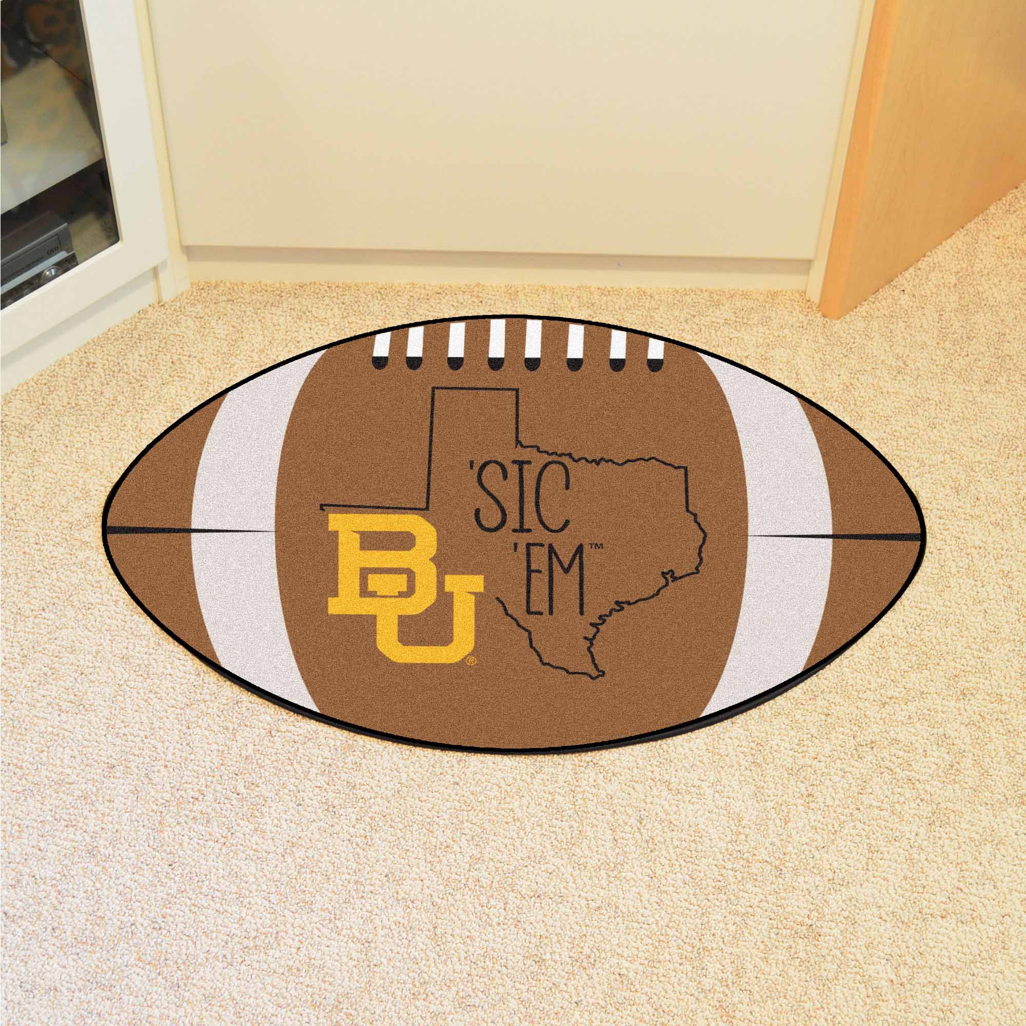 Baylor Bears Southern Style Football Rug - 20.5in. x 32.5in. - Baylor