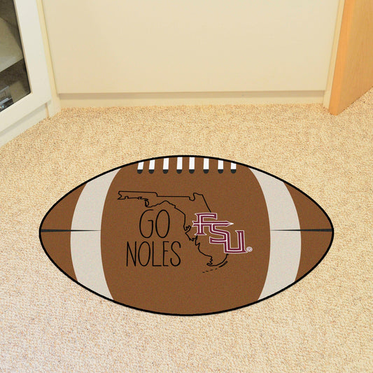 Florida State Seminoles Southern Style Football Rug - 20.5in. x 32.5in. - Florida State