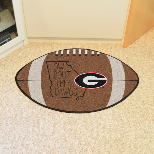 Georgia Bulldogs Southern Style Football Rug - 20.5in. x 32.5in. - Georgia