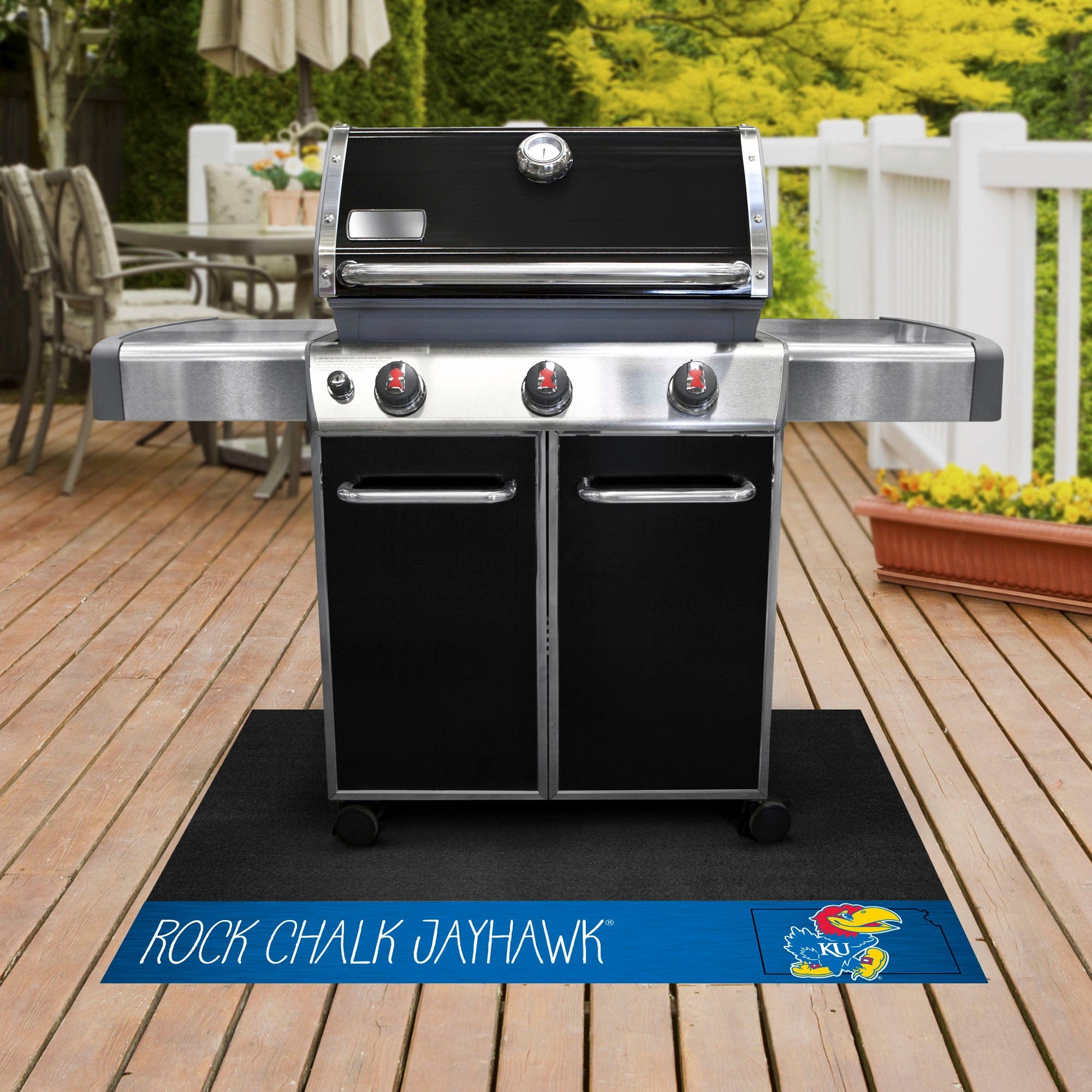 Kansas Jayhawks Southern Style Vinyl Grill Mat - 26in. x 42in. - Kansas