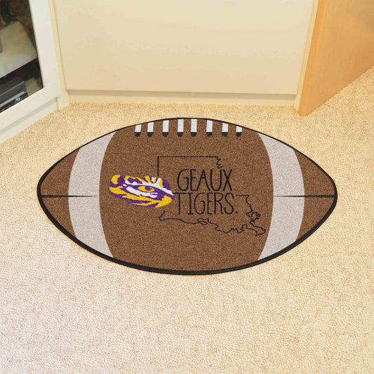 LSU Tigers Southern Style Football Rug - 20.5in. x 32.5in. - LSU