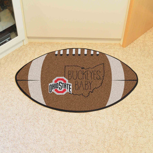 Ohio State Buckeyes Southern Style Football Rug - 20.5in. x 32.5in. - Ohio State