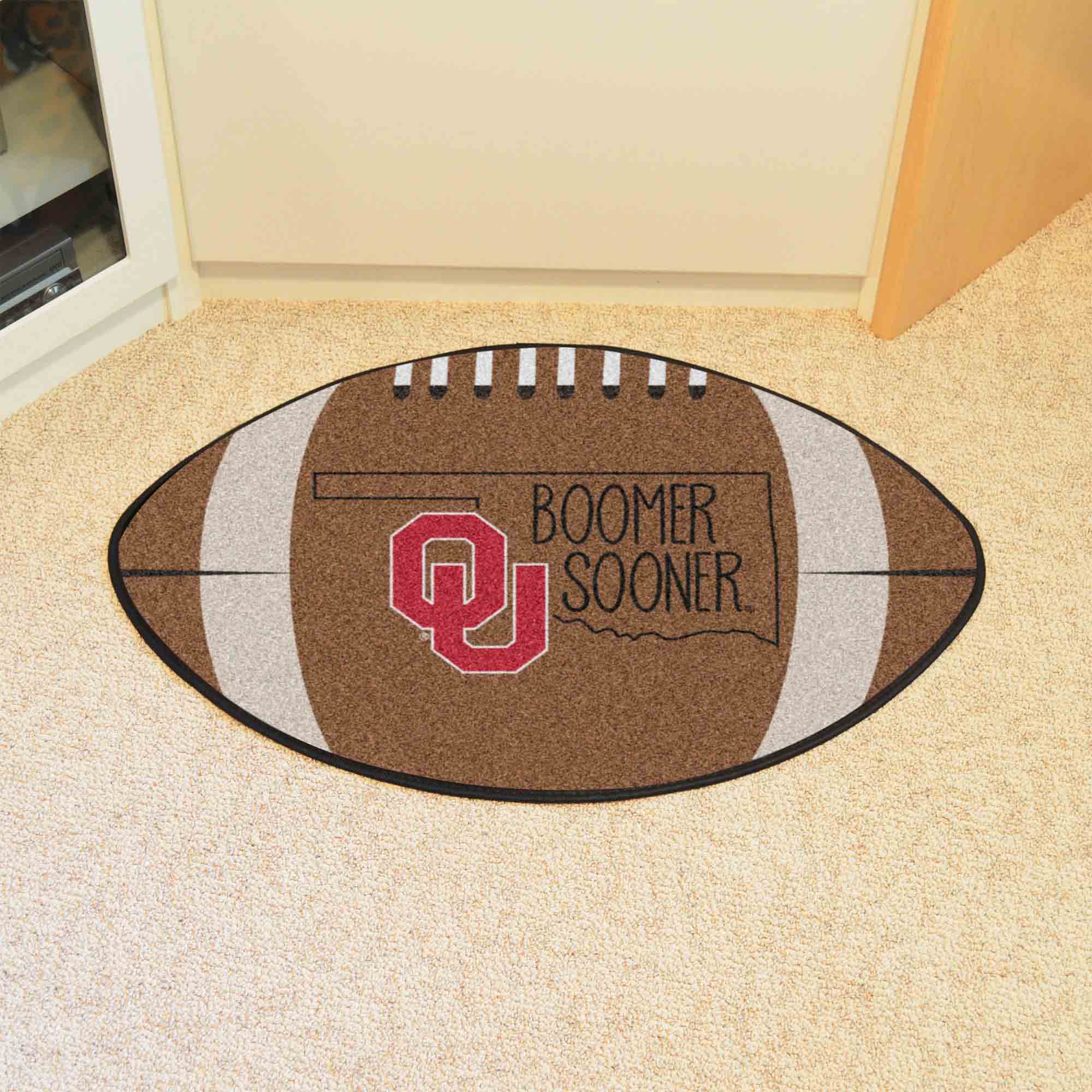 Oklahoma Sooners Southern Style Football Rug - 20.5in. x 32.5in. - Oklahoma