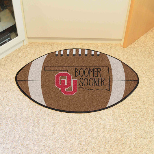 Oklahoma Sooners Southern Style Football Rug - 20.5in. x 32.5in. - Oklahoma
