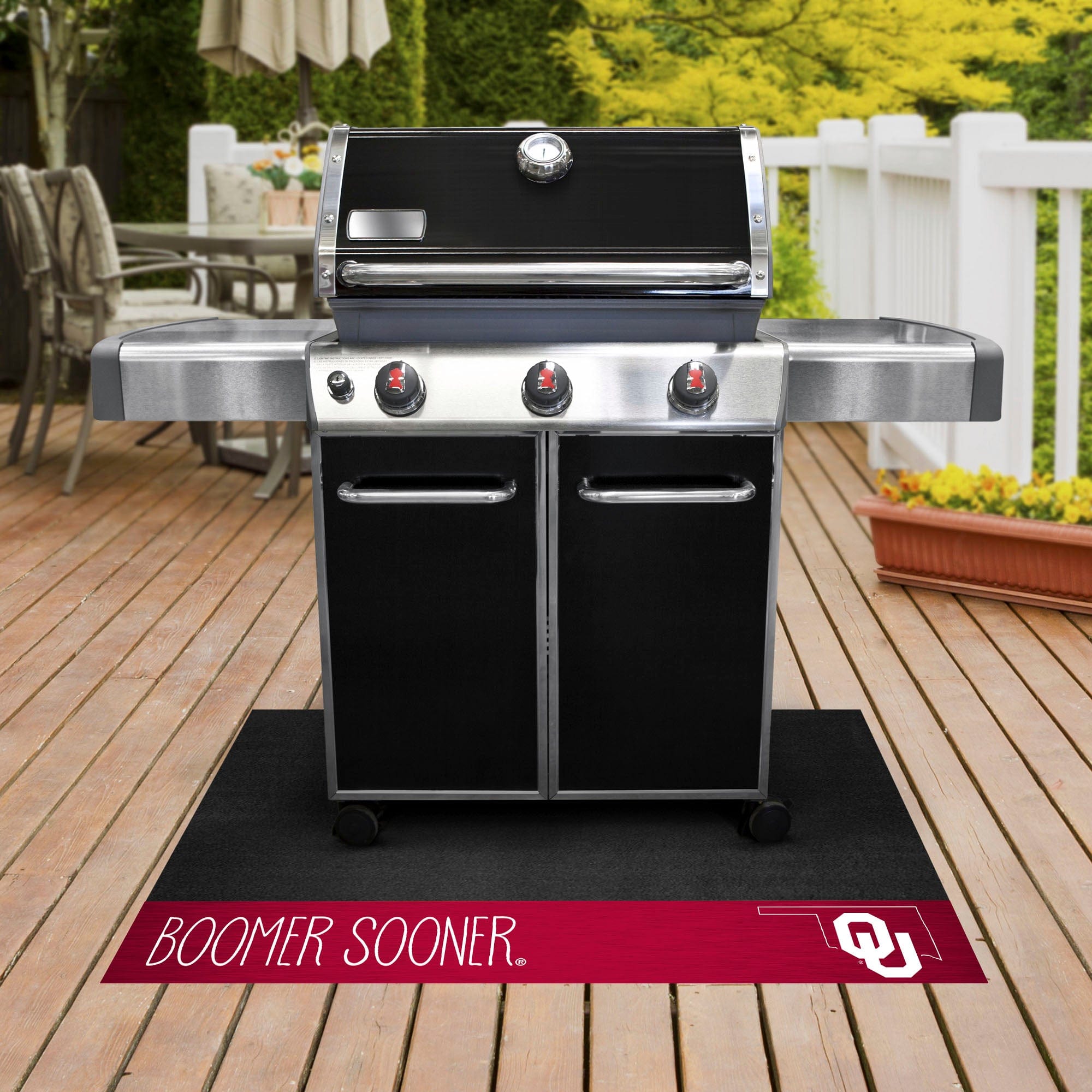 Oklahoma Sooners Southern Style Vinyl Grill Mat - 26in. x 42in. - Oklahoma