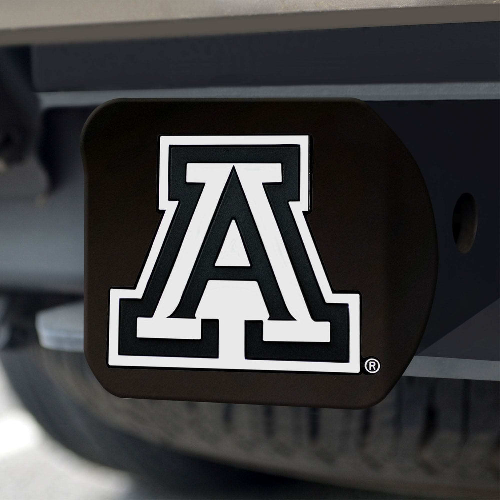 Arizona Wildcats Black Metal Hitch Cover with Metal Chrome 3D Emblem - Arizona - Flyclothing LLC