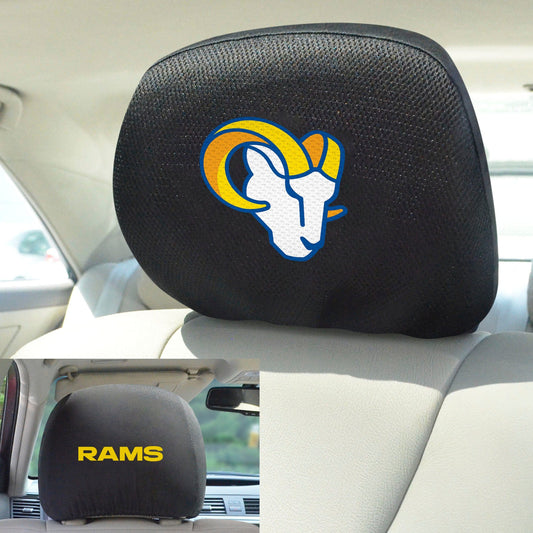 Los Angeles Rams Embroidered Head Rest Cover Set - 2 Pieces - Los Angeles Rams