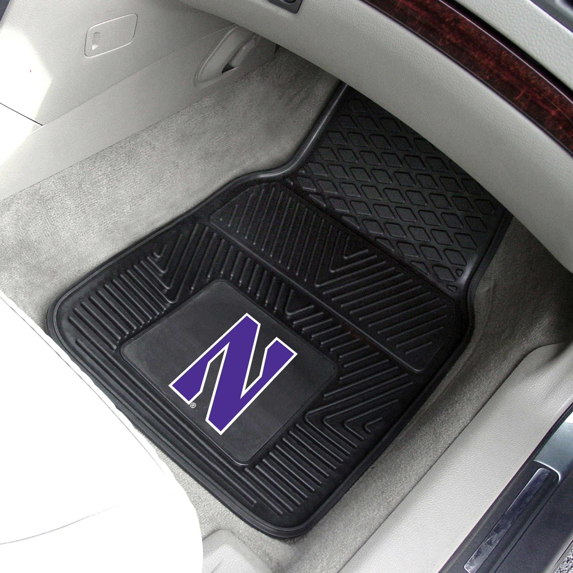 Northwestern Wildcats Heavy Duty Car Mat Set - 2 Pieces - Northwestern