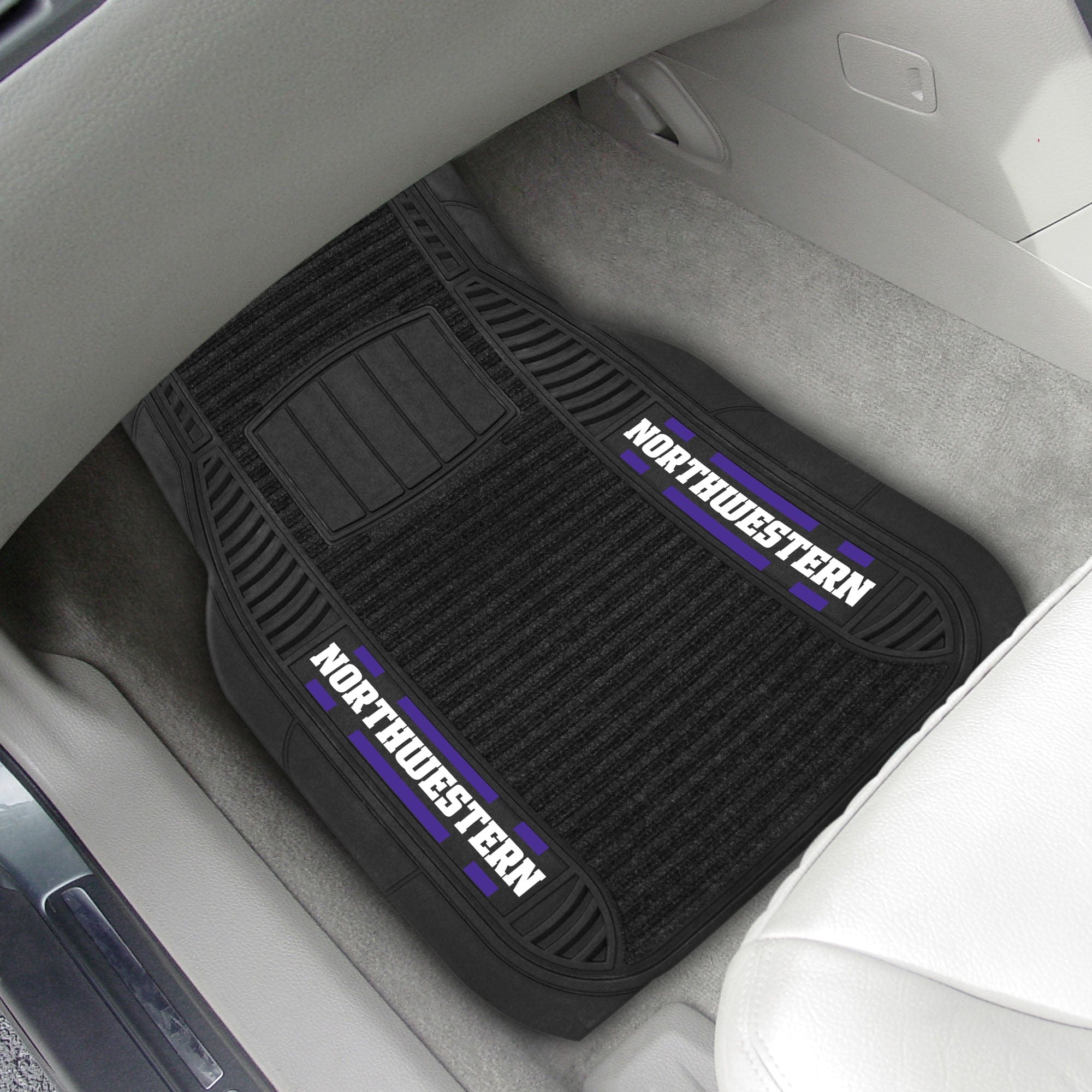 Northwestern Wildcats 2 Piece Deluxe Car Mat Set - Northwestern