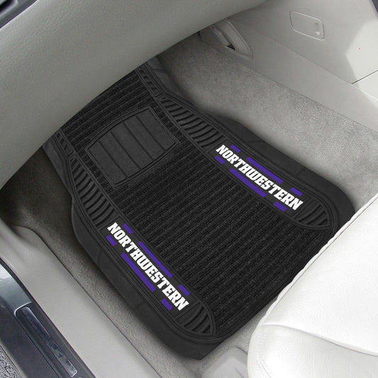 Northwestern Wildcats 2 Piece Deluxe Car Mat Set - Northwestern