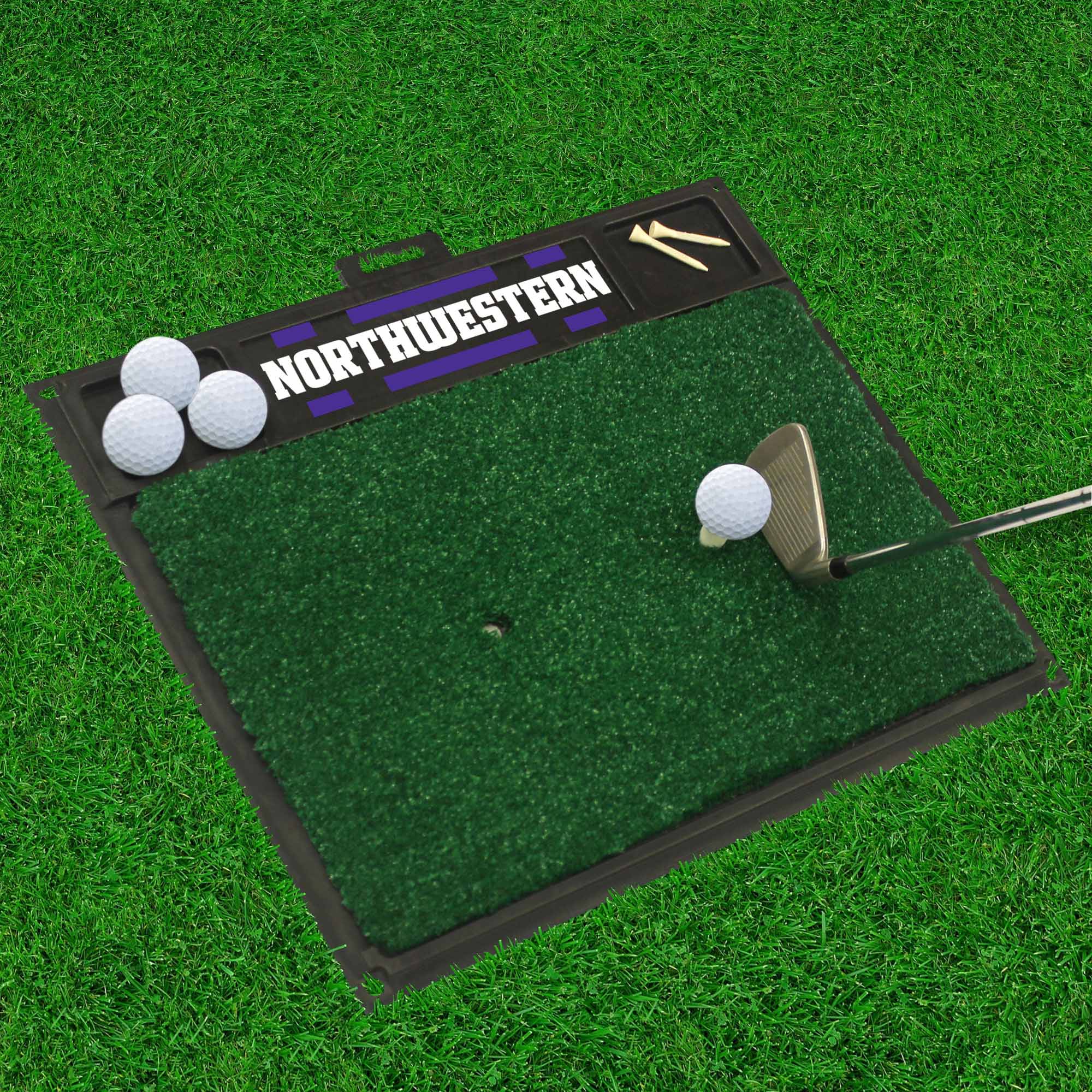 Northwestern Wildcats Golf Hitting Mat - Northwestern