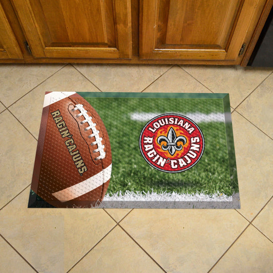 Louisiana-Lafayette Ragin' Cajuns Rubber Scraper Door Mat - Louisiana-Lafayette