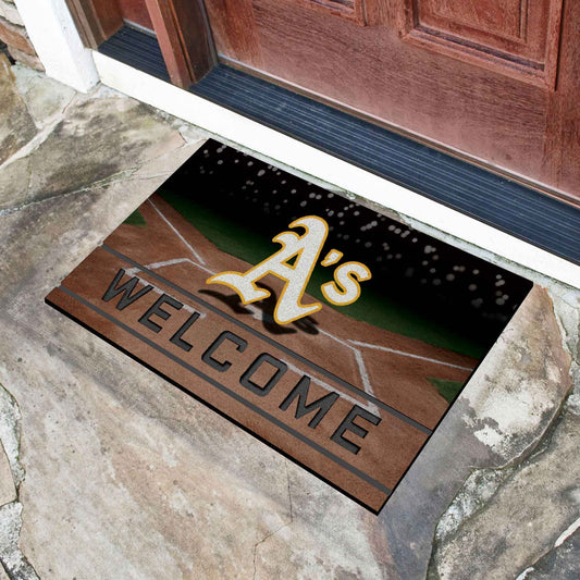 Oakland Athletics Rubber Door Mat - 18in. x 30in. - Oakland Athletics